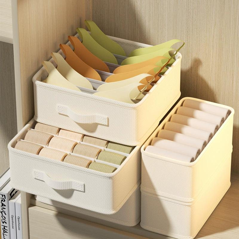 1/3pcs White Underwear Storage Box Socks Underwear Storage Drawer Division Multifunctional Household Wardrobe Classification