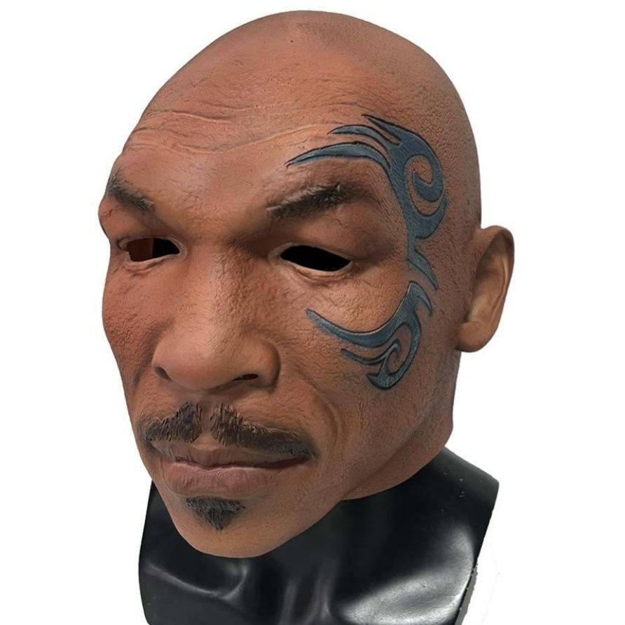 Tyson Head Mask Funny Latex Mask Halloween Cosplay Party Carnival Costume Props