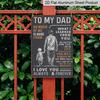 2D Flat 1pc Dad Metal Sign - Father's Day Gift From Son/, Dad Quote Wall Art with & Father Silhouette, Rustic Vintage Aluminium Plaque for Home