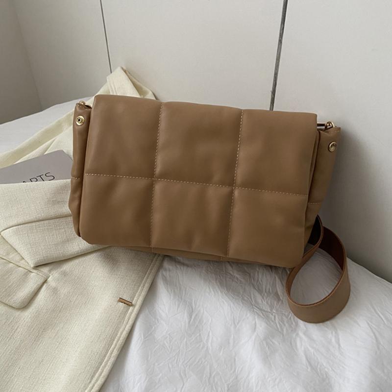 

Винтажные роскошные дизайнерские сумки-шопперы большой емкости из искусственной кожи, женские брендовые однотонные стеганые сумки через плечо 33*10*22cm светло-коричневого