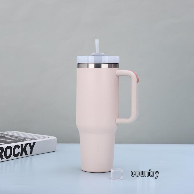 MRSIKEY 40oz Insulated Stainless Steel Tumbler with Handle and Straw