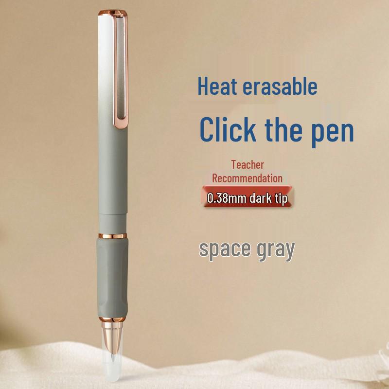 Blue Erasable Fountain Pen for Students with Refillable Heat-Erase Ink and Eraser, Ideal for Writing Practice