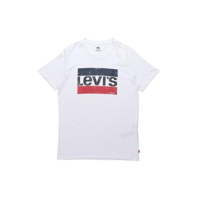 T-shirt en coton à manches courtes imprimé logo Levis Sports Hommes tops Blanc 39636-0011