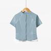 Women's Quick-Dry Short Sleeve Sports Top: Zipper Slim Fit Cycling, Yoga, Running Jacket for Summer Fitness