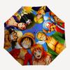 1 Stück One Piece Crew Automatisches Öffnen/Schließen Faltbarer Tragbarer Niedlicher Regenschirm mit 8-Rippen-Struktur für Damen/Herren, Ganzjahresnutzung a0901145