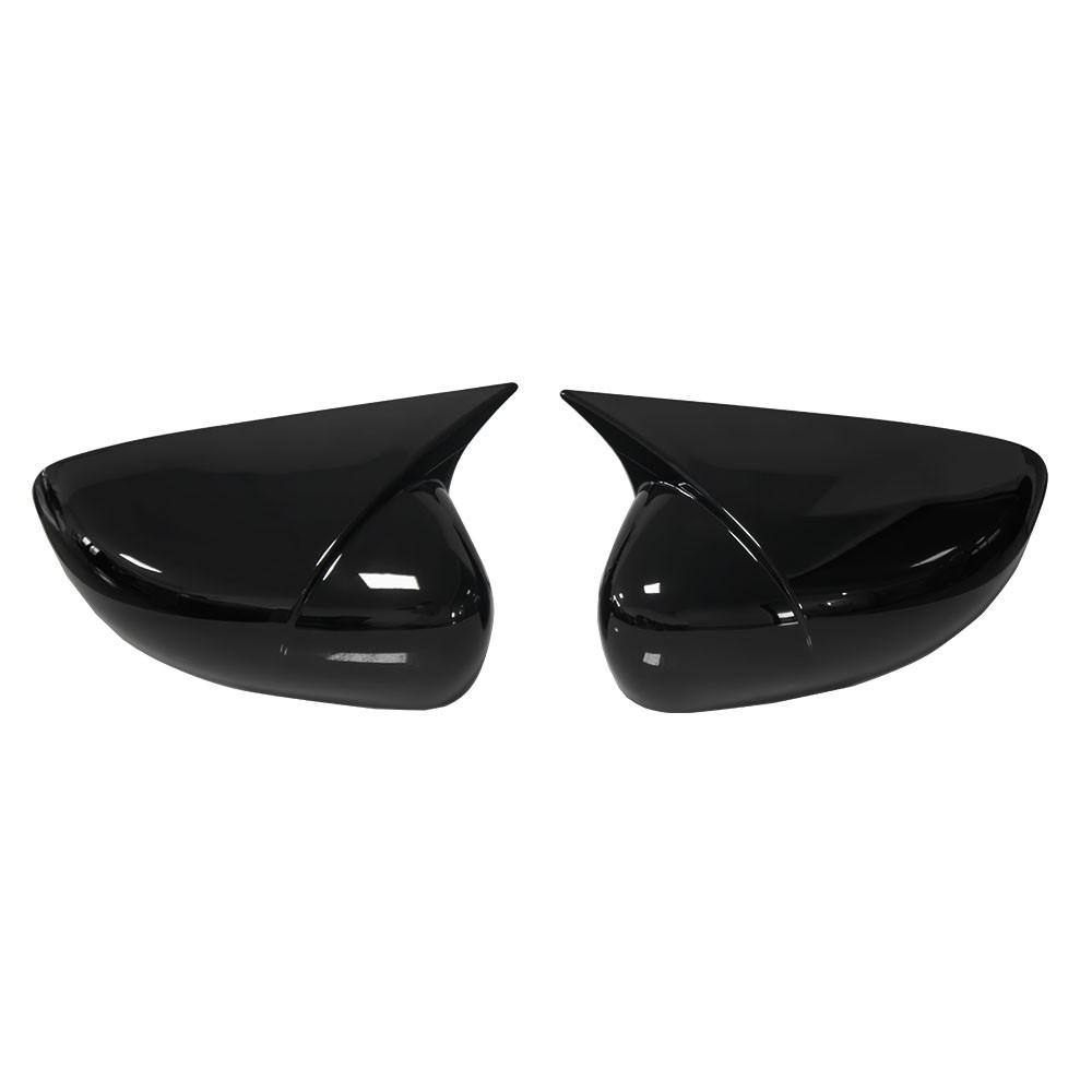 

For Renault Zoe -2024 Clio Captur 2017-2018 ABS Car Rearview Side Mirror Cover Wing Cap Exterior Door Trim Adhesive Sticker Gloss Black