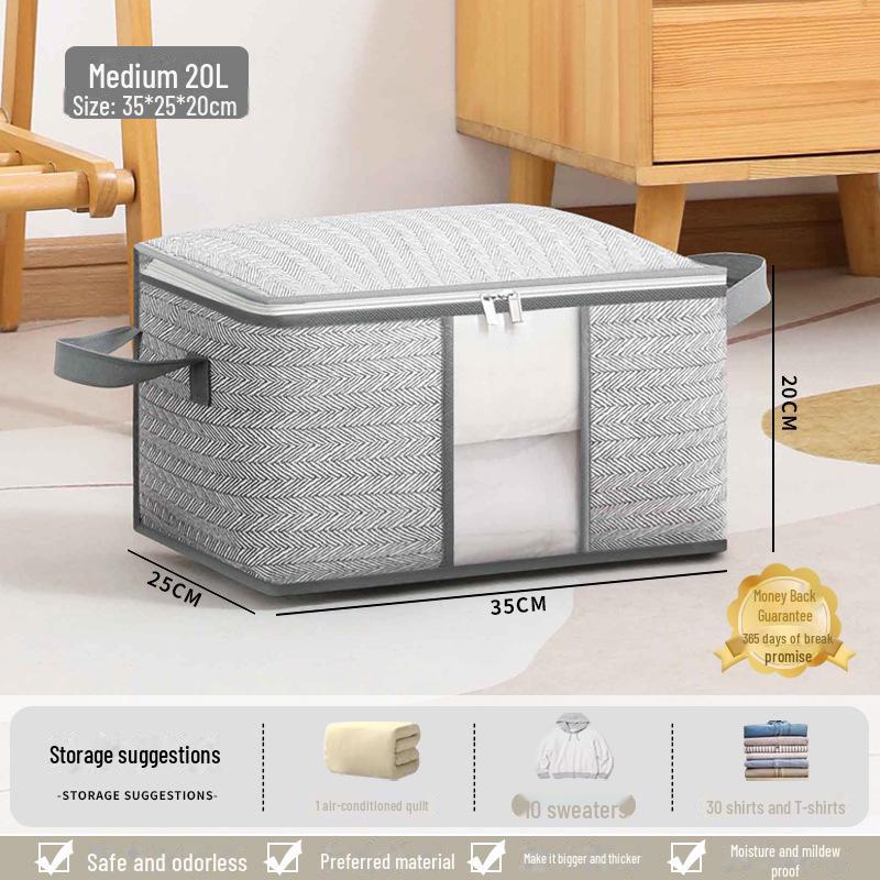 Large Capacity Window Zipper Storage Bag for Clothes & Quilts