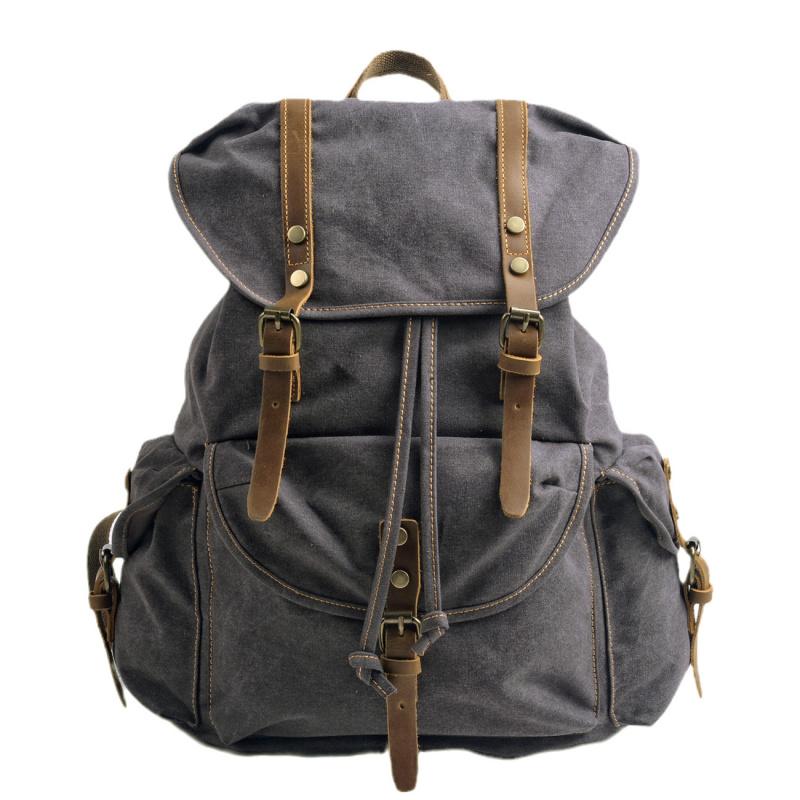 Vintage Canvas Large Capacity Backpack for Middle School, High School, and College Students, Casual Large Capacity Travel Backpa