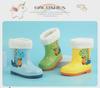 Kinder-Regenstiefel mit Cartoon-Motiv, rutschfest, wasserdicht, Gummi, für Jungen und Mädchen