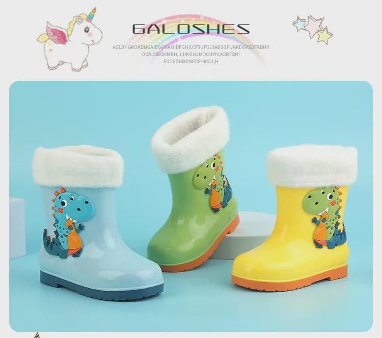 Kinder-Regenstiefel mit Cartoon-Motiv, rutschfest, wasserdicht, Gummi, für Jungen und Mädchen