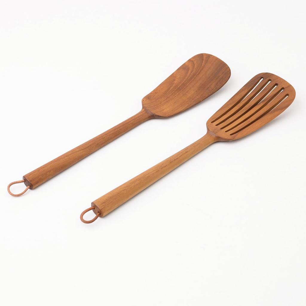 ChaBatree Holzwender/Spatel, 33cm, Teakholz, Küchenwerkzeug, Klar