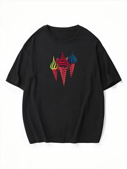 Oversized T-shirt with “Russia” print 4XL