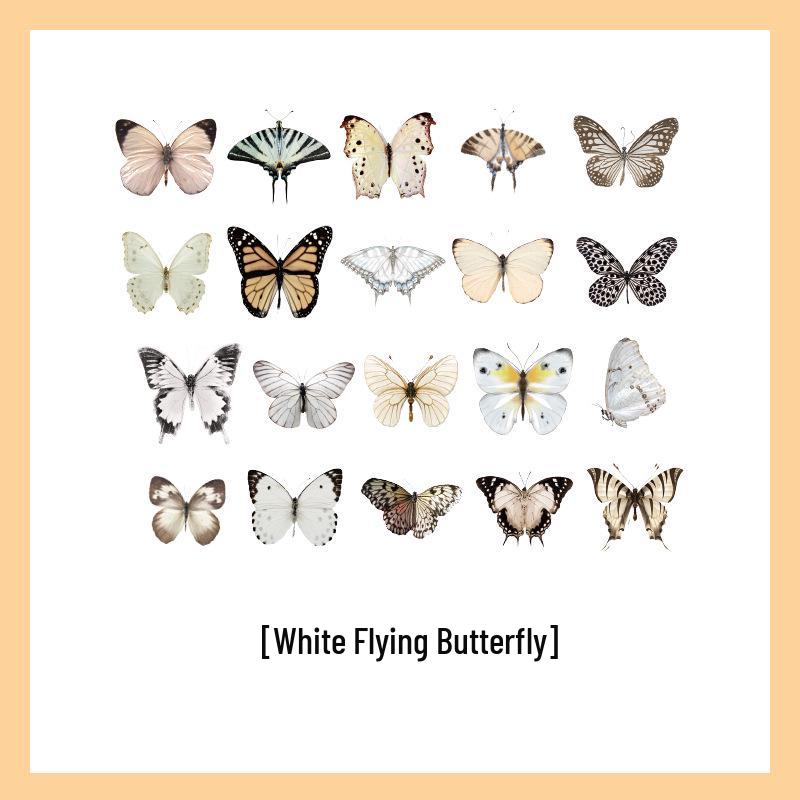 PET Butterfly & Cartoon Stickers for DIY Journaling, Guka Decoration, Kids' Water Bottles, and Scenery Designs.