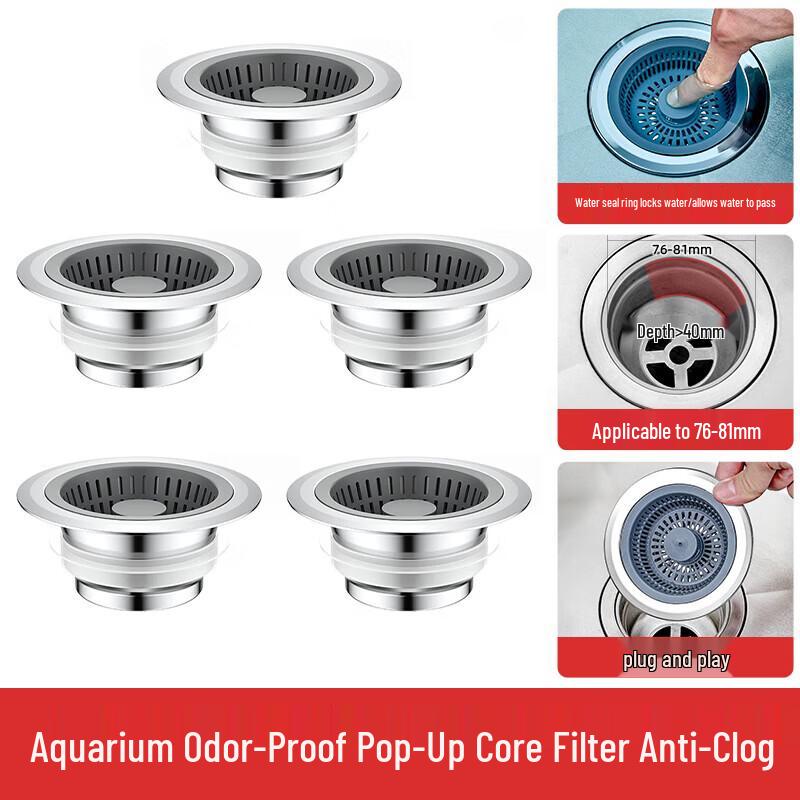 

Universal Kitchen Sink Drain Strainer 5-Pack
