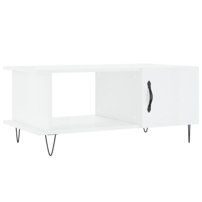 VidaXL Coffee Table High Gloss White 90x50x40 Cm Engineered Wood 829486