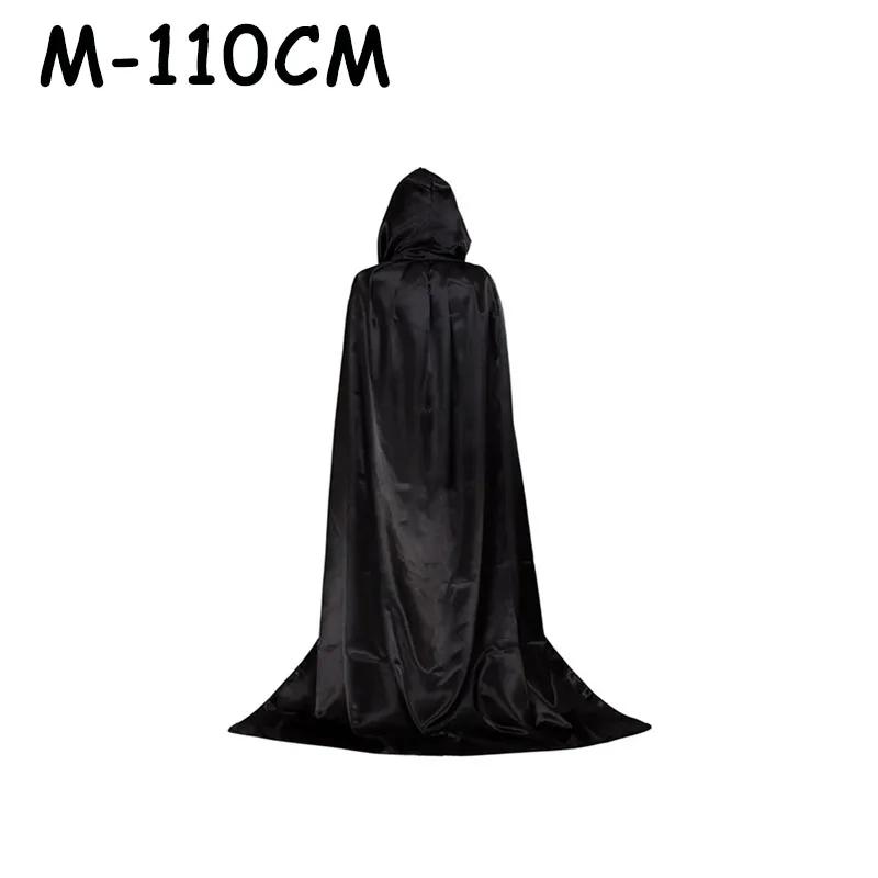 Unisex Black Hooded Cloak Witch Cosplay Accessories Costumes Masquerade Family Celebration Decor Halloween Party Cosplay Costume
