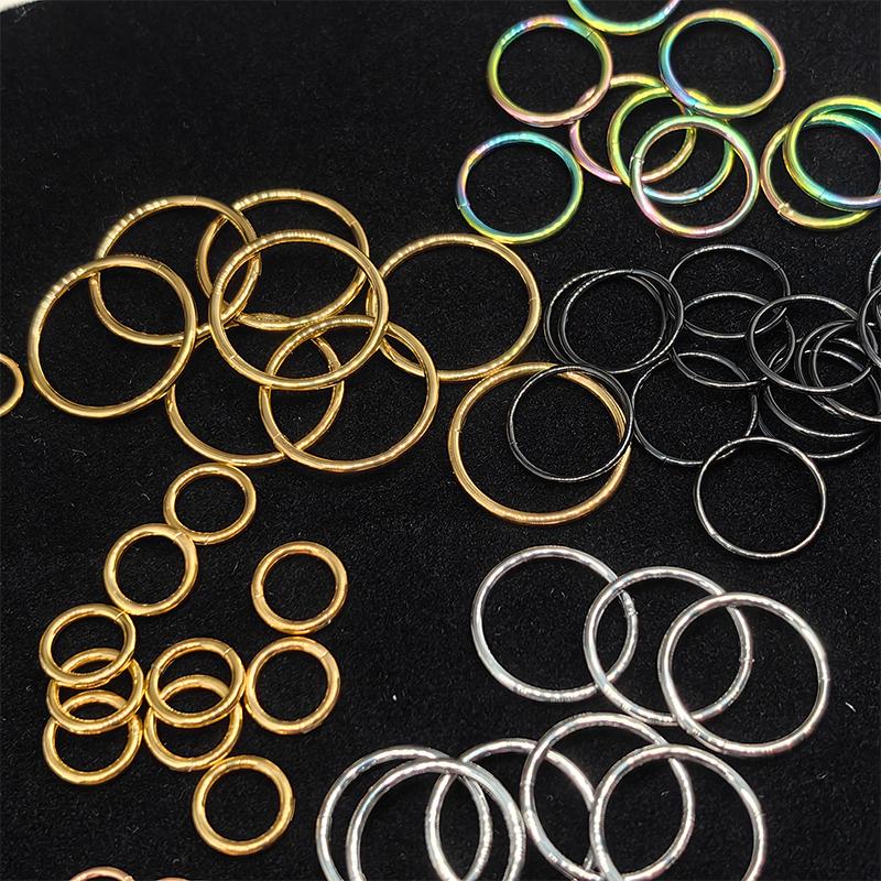 G23 Titanium Piercing Hight Segment Clicker Nose Ring Open Small Septum Hoop Nose Earrings Women Man Ear Nose Helix Body Jewelry