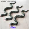 Halloween Fun Scary Prank Props Inflatable Golden Python Toy Fake Snake Party Ghost House Yard Inflatable Horror Decorations