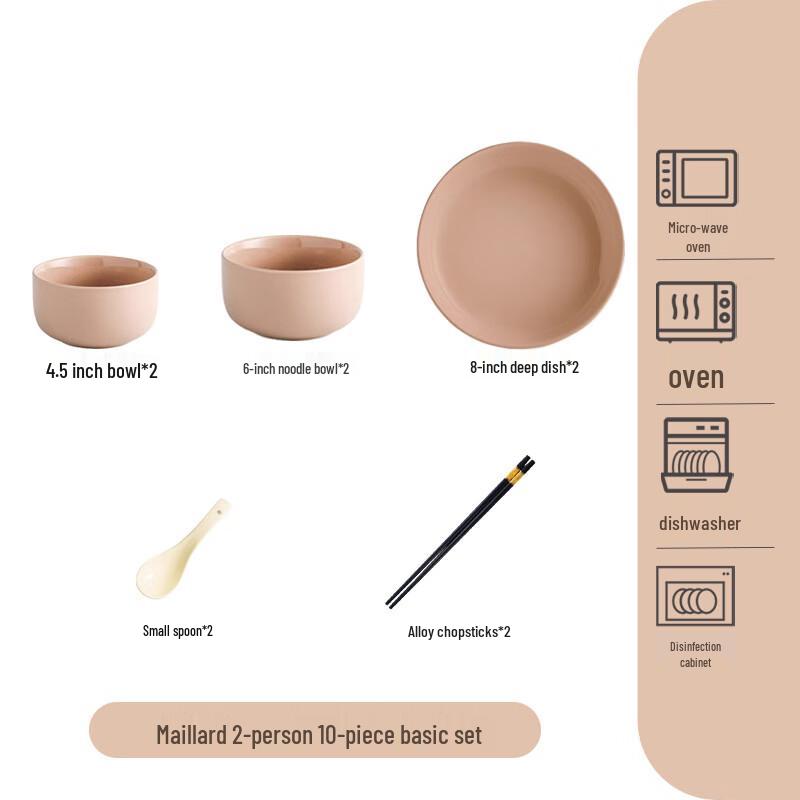 Zhishi Keramik-Geschirrset für 2 Personen