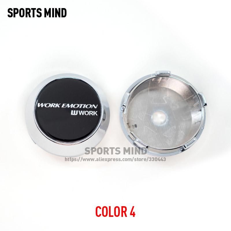 4PCS/lot 60MM Car Wheel Center Hub Caps for WORK EMOTION Wheel Emblem Logo CE28 Rim TE37 Tokyo Time Attack