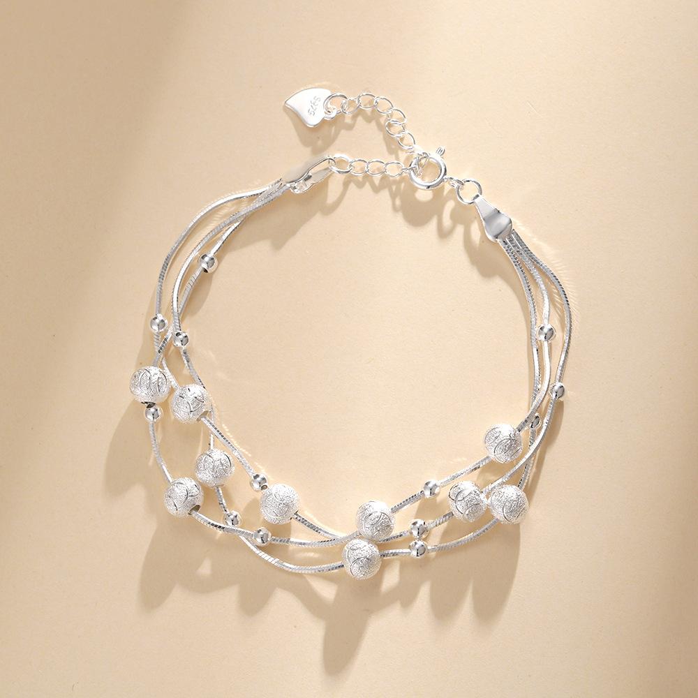 925 Silver Bracelet for Men Women Minimalist Twisted Rope Chain Unisex Couple Jewelry Gift