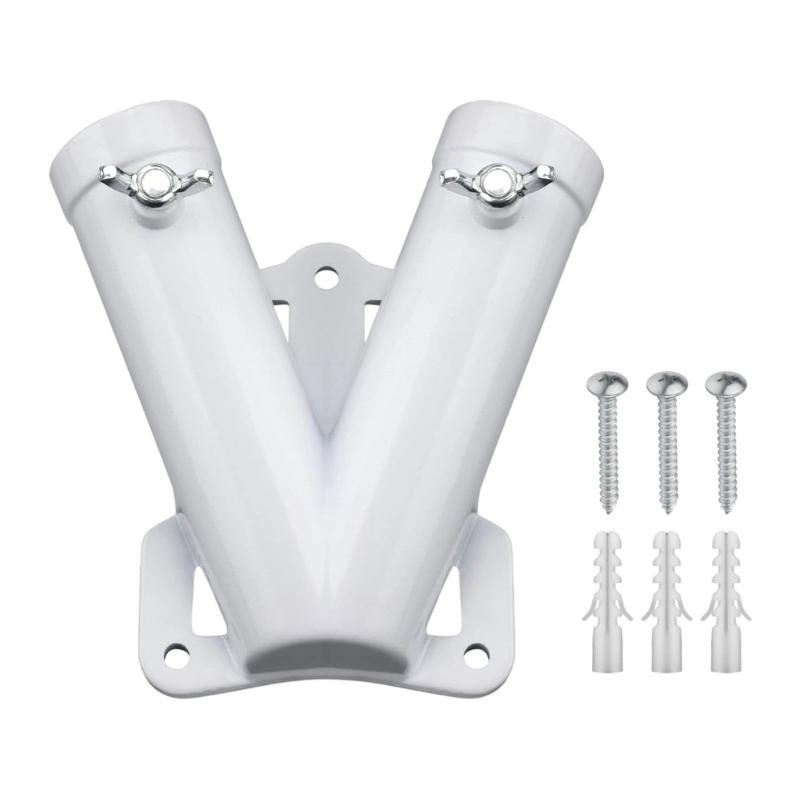 Wall Mount Flag Holder with Adjustable Angle Flagpole Base Suitable for Secure Garden Patio Truck Boat Installation