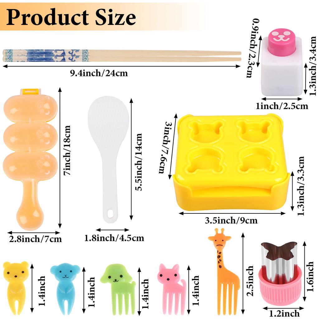 Rice Ball Molds Sushi Rice Decorating Mold With 1 Pcs Rice Ball Maker Shake 1 Pc