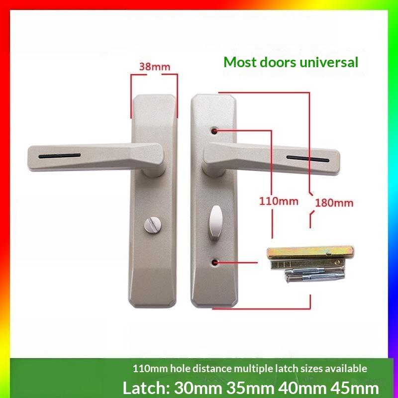 1 Set Door Knob Lock Room Door Handle Locked Aluminum Alloy High-Grade Handle Lock Bedroom Bathroom Accessories