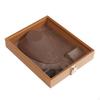 Glass Lid Jewelry Box Divided Interior Velvet Lined Metal Latch Storage Item