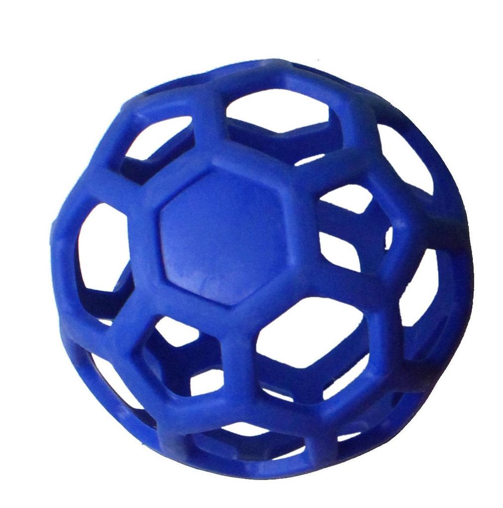 Pet Factory Interactive Dog Chew Toy Hollow Ball TPR Bite Resistant Elastic Rubber Pet Toy