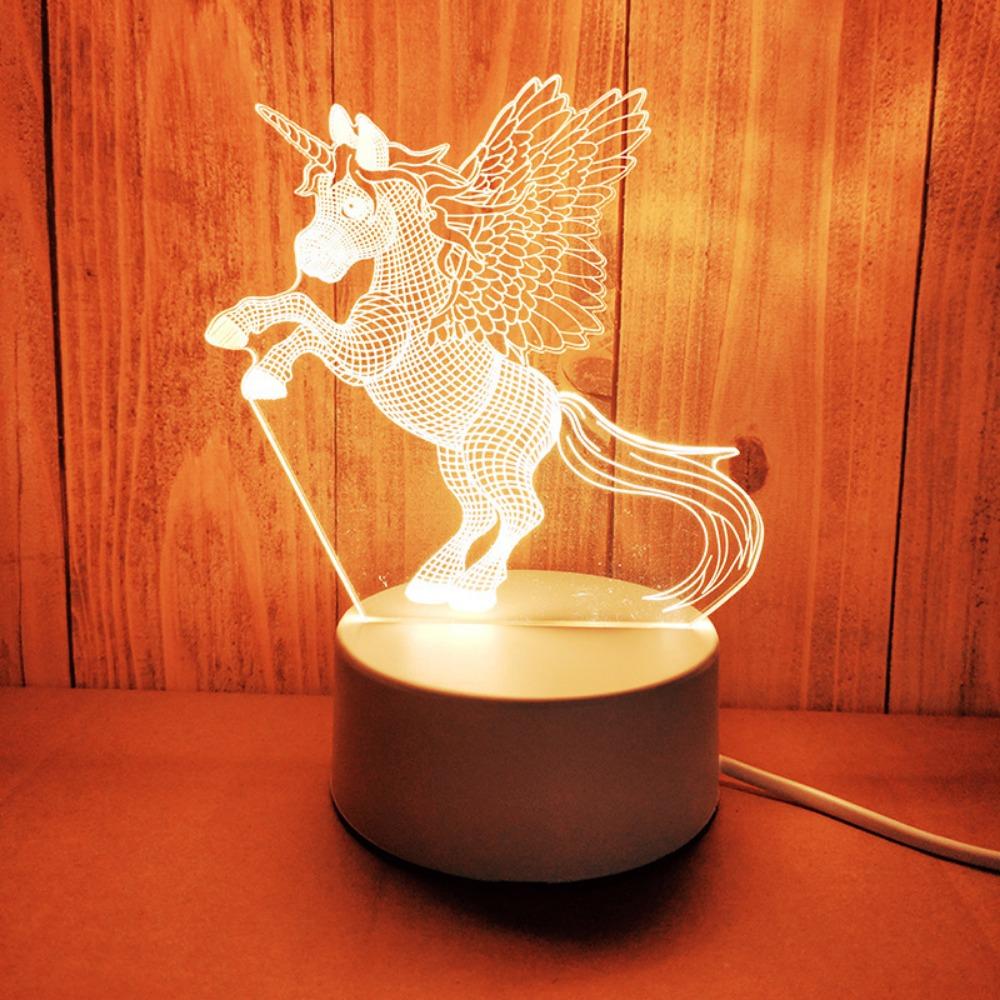 Creative Led Night Light Usb Plug Night Light Monochrome Bedside 3d Night Light