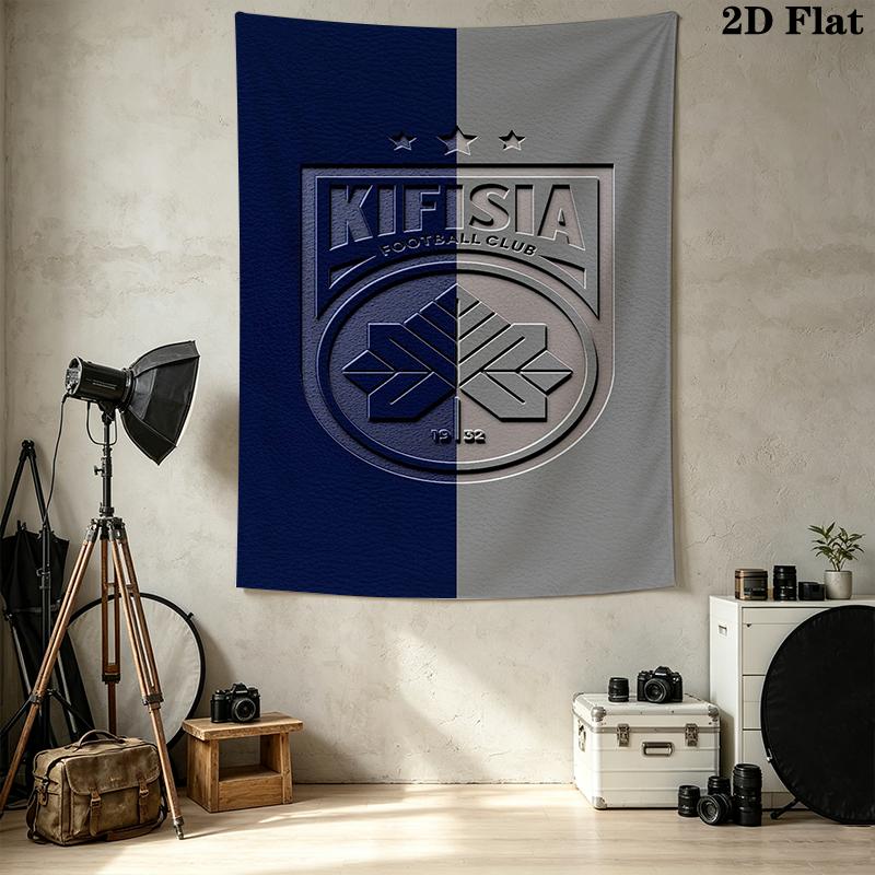 Kifisia FC Wall Tapestry Aesthetic Wall Hanging Printed Fabric Blanket Decorative Tapestries for Bedroom Living Room Home Decor