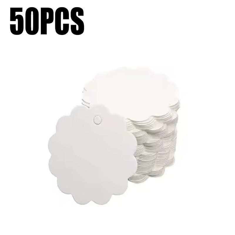 

50PCS/Lot Round Shaped Hanging Tag Colorful Wave Edged Kraft Paper Blank Pack Label Suitable for Present Souvenirs Labeling ZYF