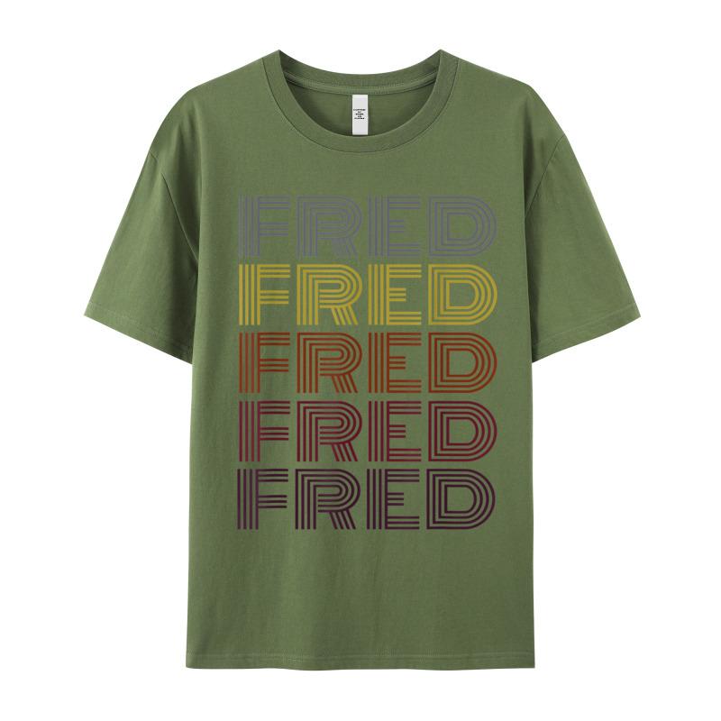 Printing Graphic 365 First Name Fred Crewneck Tshirts Christmas Tees Short Sleeve Boyfriend Funky Cotton Gift Idea T Shirts