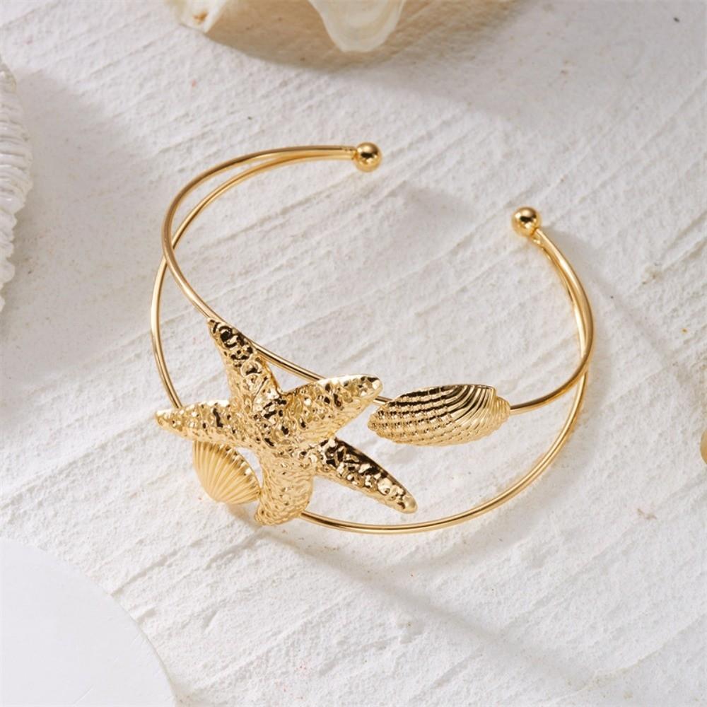 Bohemian Open Arm Bracelet Gold Color Opening Bracelet New Upper Arm Bangles Women