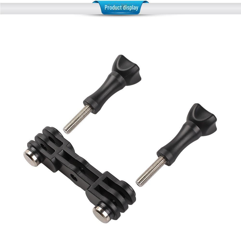 Braçadeira de metal em formato de O para câmera esportiva GoPro para bicicleta e motocicleta com suporte horizontal de cabeça dupla de 360°.