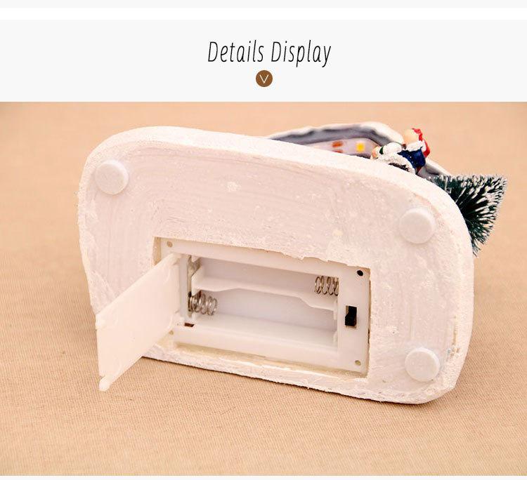 Christmas Glowing Resin House Ornament - Home Scene Decoration and Small Gift