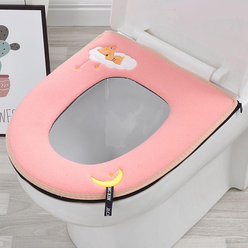 

New Hot Sale Toilet Cushion Household Set Toilet Seat Cover 1/2 Piece Set Universal Toilet Cushion Zipper