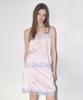 Margarine Fingers Lace Satin Hotfix Skirt (Pink)