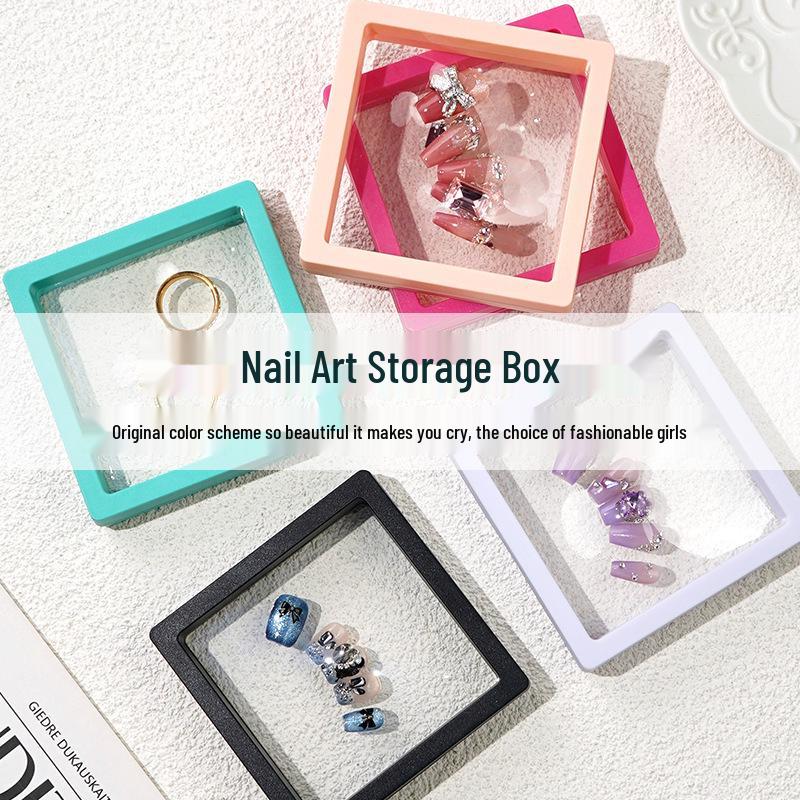 

Jewelry Display Box: Transparent Hanging Storage for Necklaces, Earrings, and Nails.