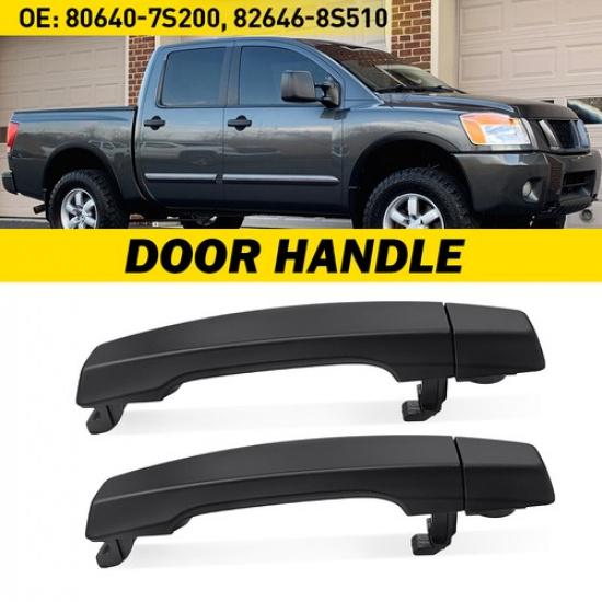 

2x Підходить для 2004-2015 Nissan Titan Передня права Задня ліва Права зовнішня ручка зовнішніх дверей