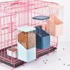 Rabbit Automatic Feeder for Cage Hanging Water Dispenser 17oz Water Bottle Food Bowl for Small Animal Hedgehog Hamster