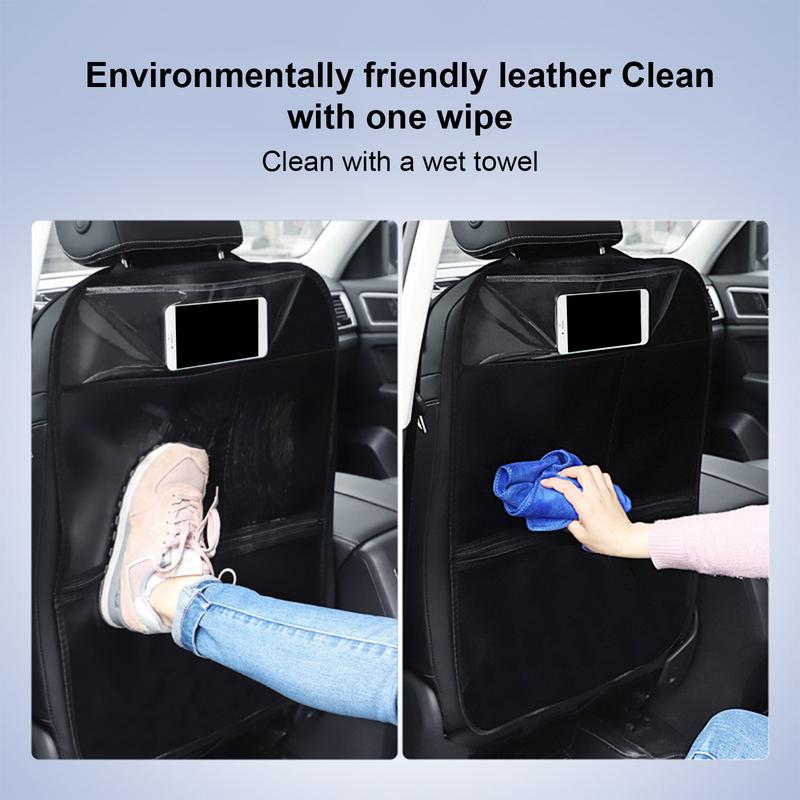 Backseat Car Storage Organizer Back Seat Auto Anti-kick Pad Multifunctional Vehicle Storage Pockets Car Accessories