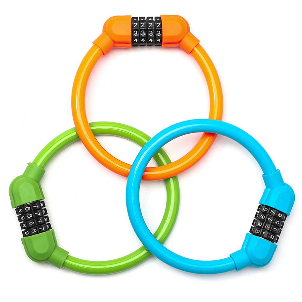 Bicycle Lock Portable Four-digit Combination Ring Lock Light Smart Small Oval Ring Anti-theft Lock