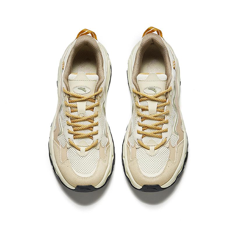 New Anta Starlight 2 Breathable Cushioning Abrasion Resistant Low Top Casual Shoes Men's Beige Brown 912438837-5