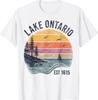 Retro Sunset Lake Ontario T-Shirt 1