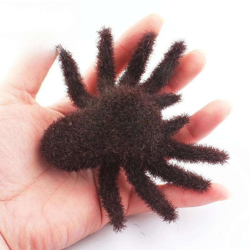 Large Spider Props Creepy Halloween Fake Hairy Spider Simulation Halloween Spider Ornaments Multipurpose Outdoor Indoor Decor