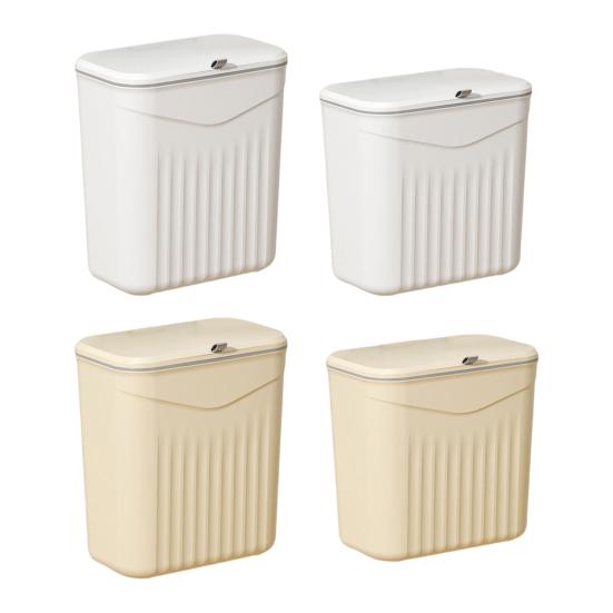 Kitchen Compost Bin with Lid Wall Mounted Garbage Can Bathroom Kitchen Waste Basket Bin