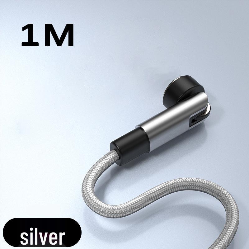 540° Magnetic 3A Fast Charging 7-Pin USB-C/Android Data Cable with Rotating Elbow