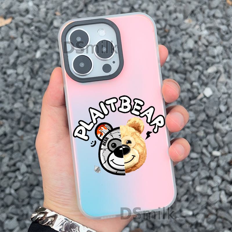 

Чехол White Aurora Mechanical Bear для iPhone 15 Pro, совместимый с 14/13/12/11Xs Max, прочный и модный для iPhone xr. iPhone 15